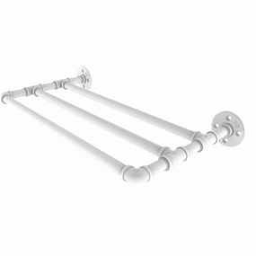 36" Wall Mounted Towel Shelf, Matt White Finish