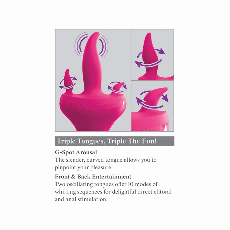 3Some Holey Trinity Triple Tongue Vibrator