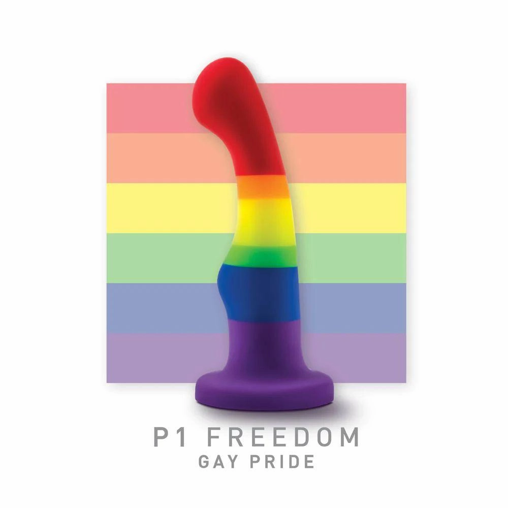 6 Inch Pride Rainbow Dildo with Suction Cup Butt Plug Adult Sex Toy for Gay/Lesbian Couple