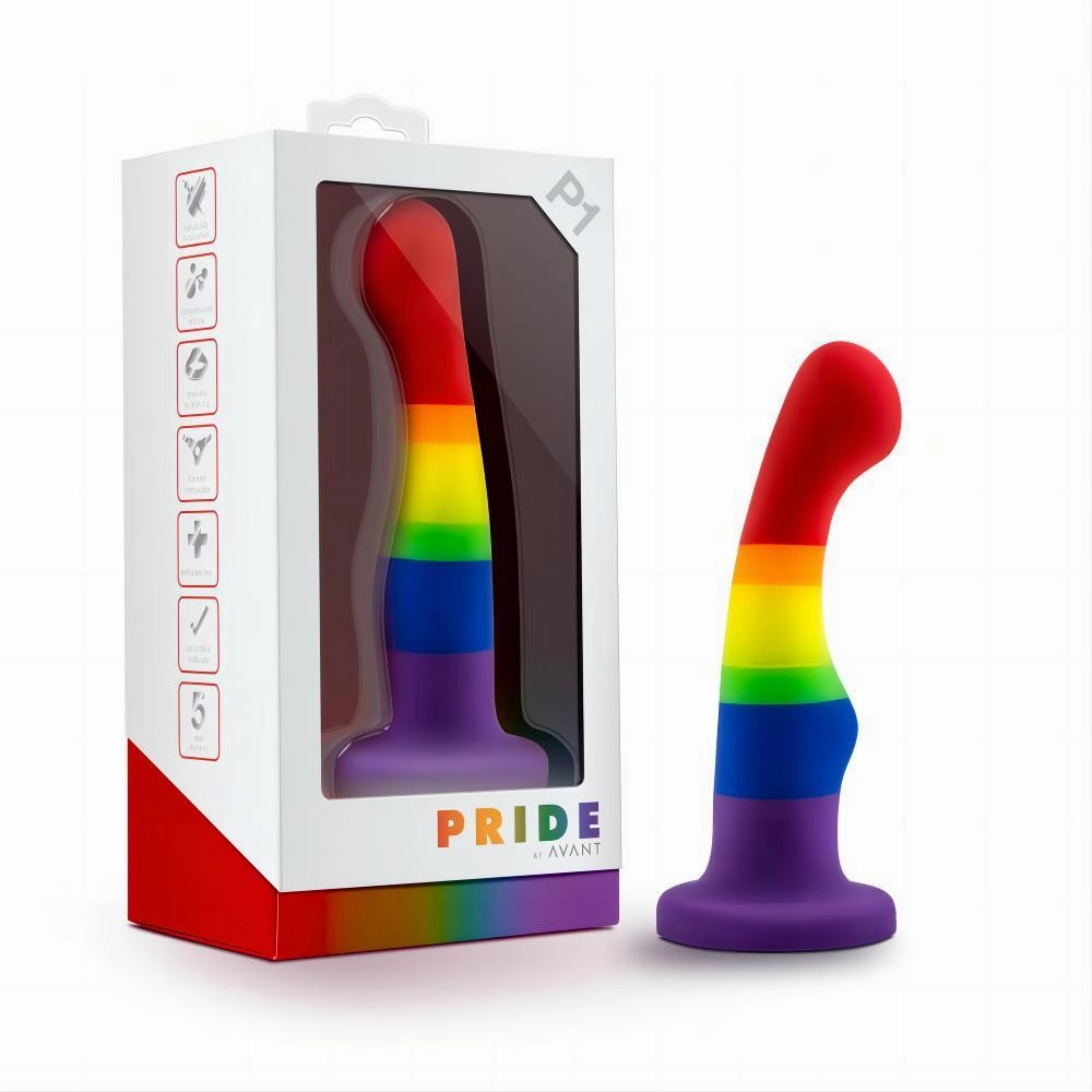 6 Inch Pride Rainbow Dildo with Suction Cup Butt Plug Adult Sex Toy for Gay/Lesbian Couple