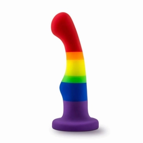 6 Inch Pride Rainbow Dildo with Suction Cup Butt Plug Adult Sex Toy for Gay/Lesbian Couple