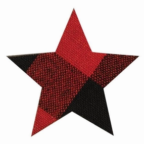 *10/Set Red/Black Plaid Star Bowl Filler