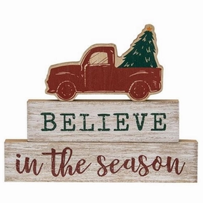 *3/Set Believe In the Season Truck Stackers