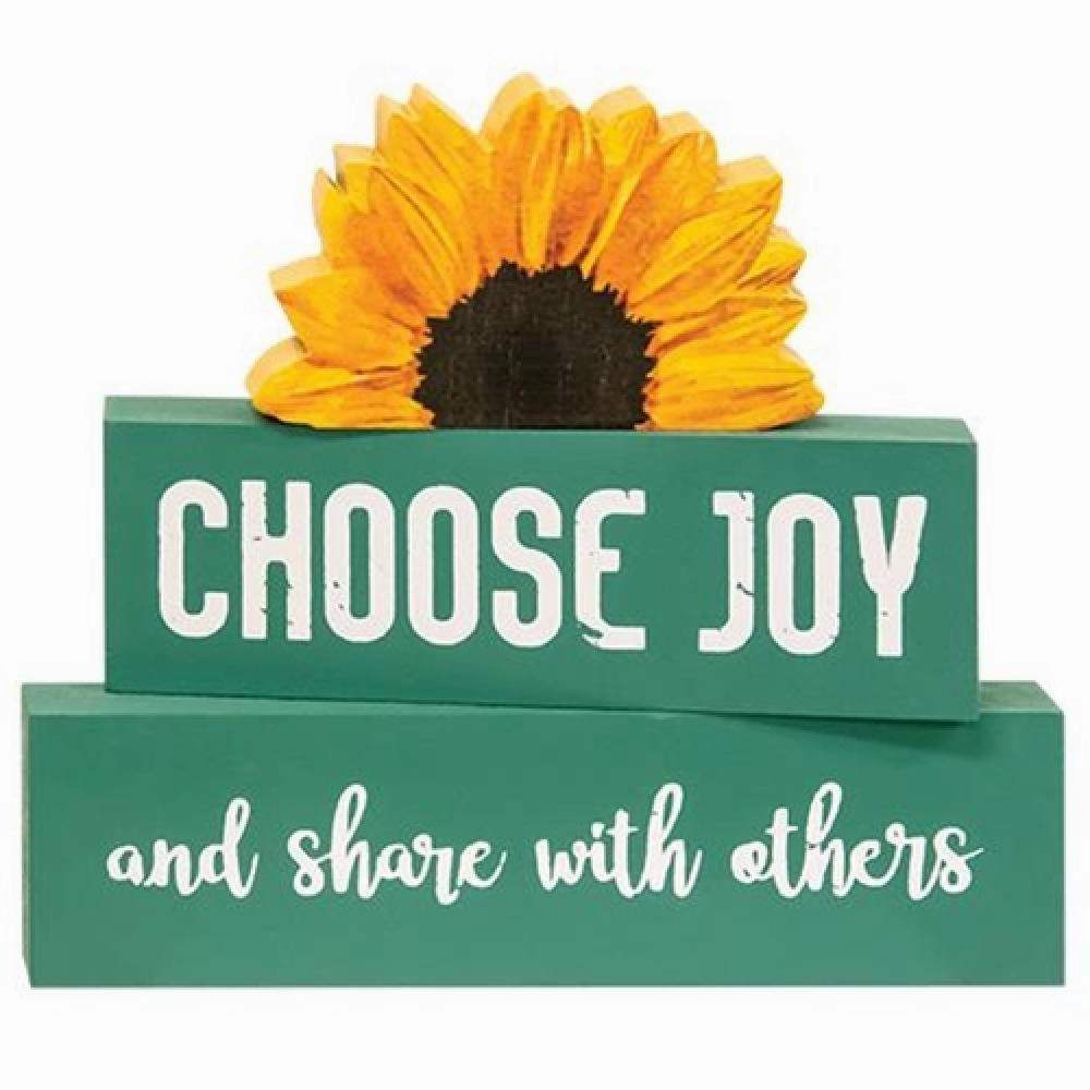 *3/Set Choose Joy Sunflower Stackers