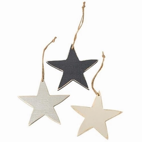*3/Set Medium Wooden Star Ornaments