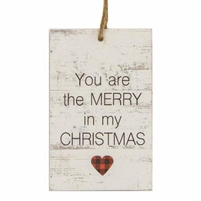 *4/Set Dear Santa Heart Tag Ornaments