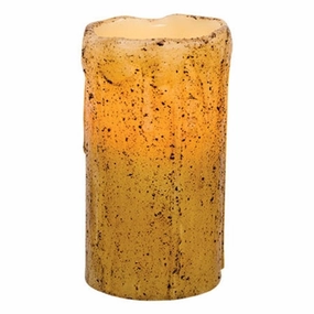 *6" Burnt Ivory Remote Pillar