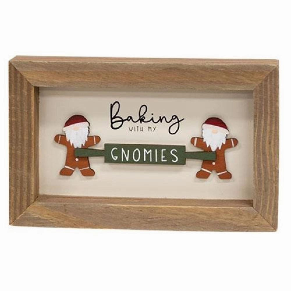 *Baking With My Gnomies Framed Sign