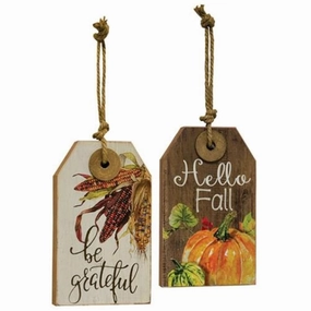 *Be Grateful Wood Tag 2 Asstd.