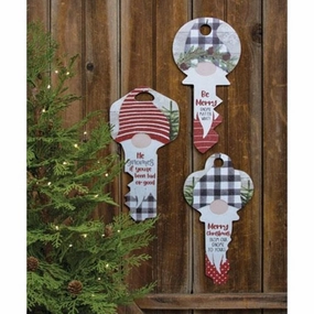 *Be Merry Gnome Key Sign 3 Asstd.