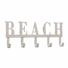 *Beach Metal Wall Hook Sign