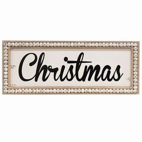 *Beaded Distressed Christmas Sign