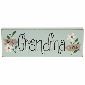 *Best Grandma Ever Floral Block