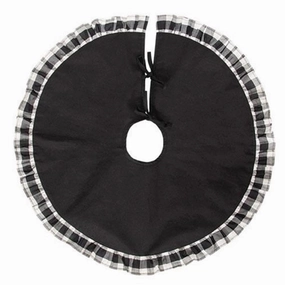 *Black & White Buffalo Check Ruffle Tree Skirt
