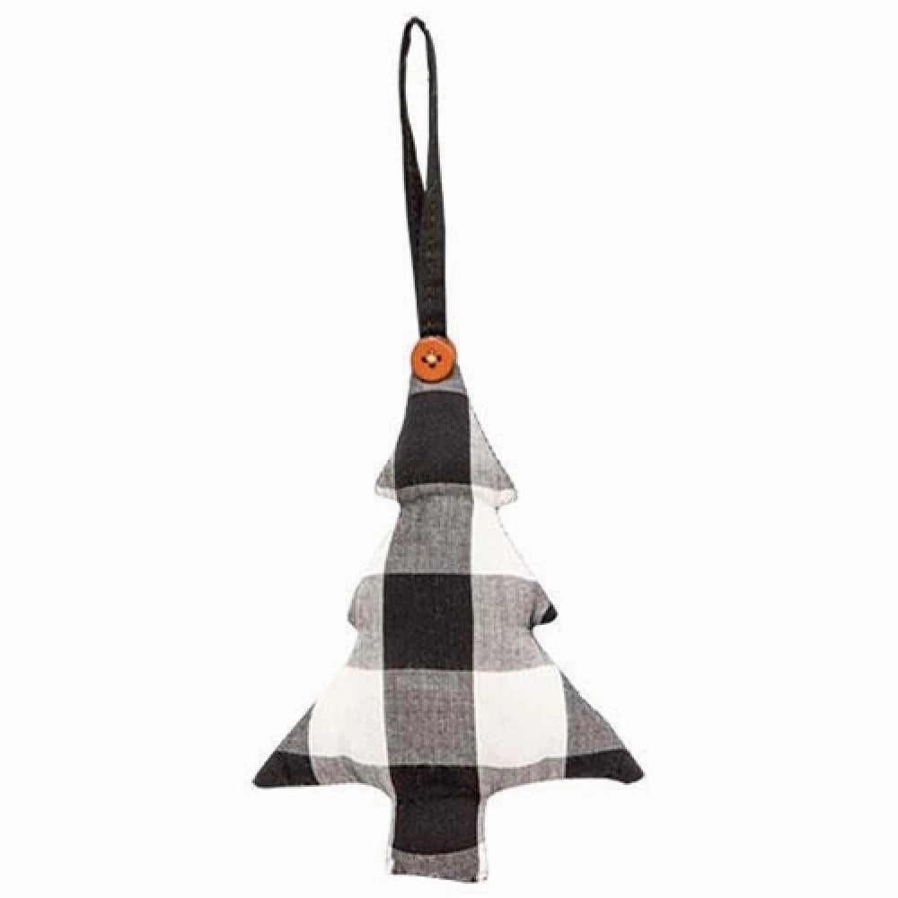 *Black & White Buffalo Check Tree Ornament