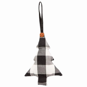 *Black & White Buffalo Check Tree Ornament
