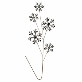 *Black & White Plaid Snowflake Spray 27"