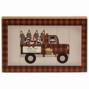 *Buffalo Check Jingle Bell Express Truck Block