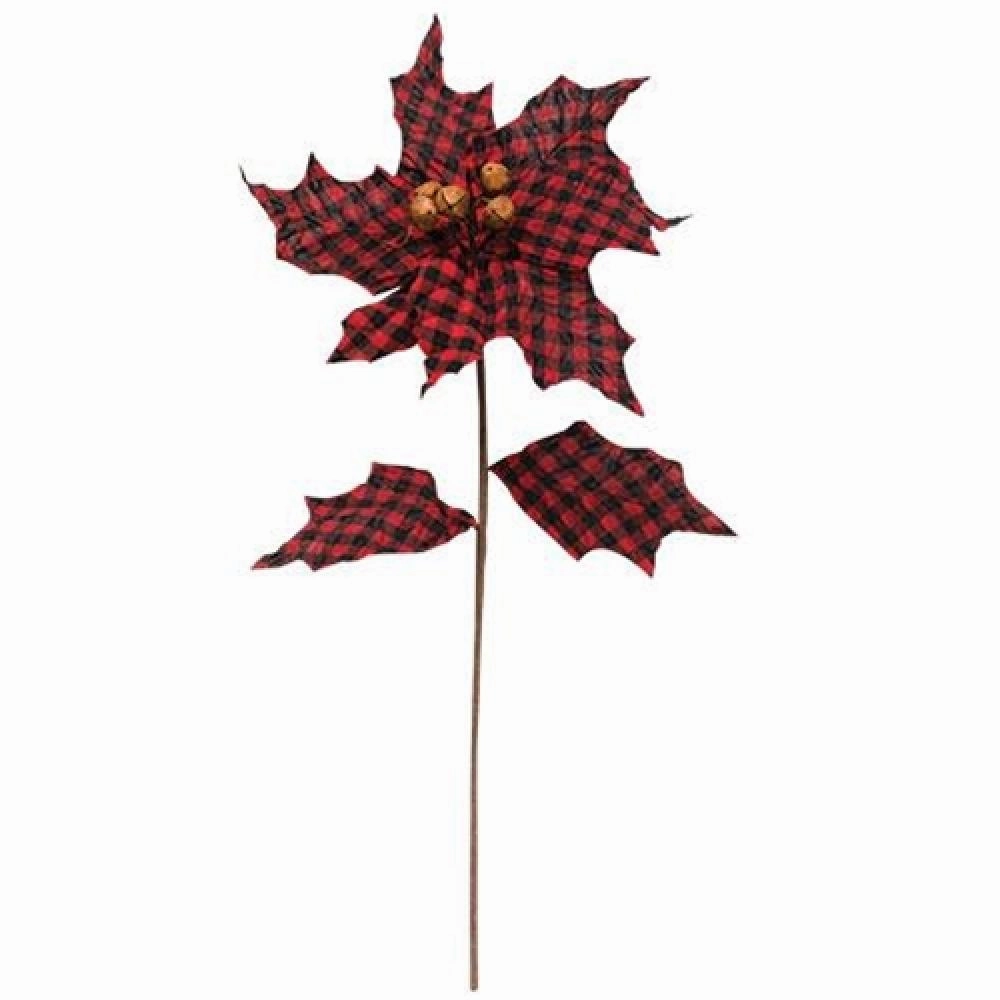 *Buffalo Gingham Country Poinsettia
