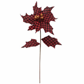 *Buffalo Gingham Country Poinsettia