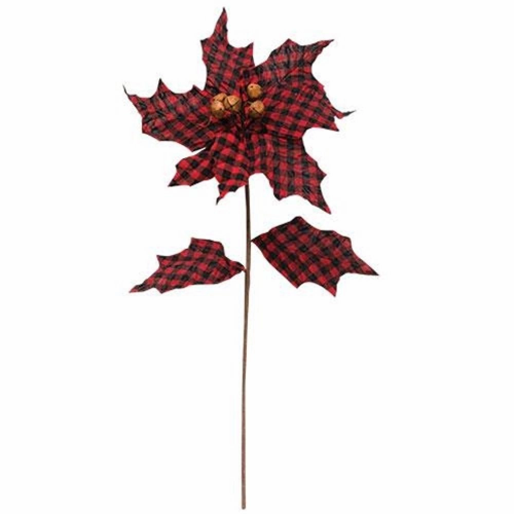 *Buffalo Gingham Country Poinsettia
