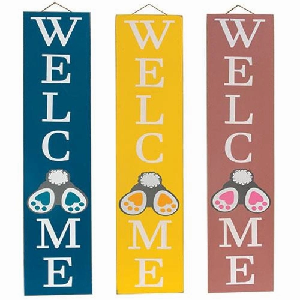 *Bunny Bum Welcome Sign 3 Asstd.