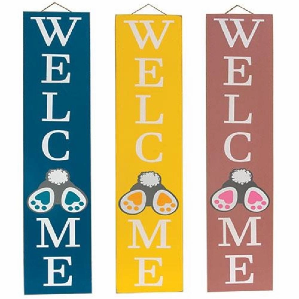 *Bunny Bum Welcome Sign 3 Asstd.