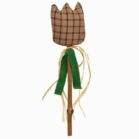 *Burgundy Check Tulip Stake