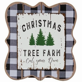 *Christmas Tree Farm Buffalo Check Easel