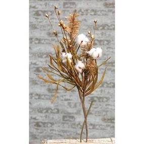 *Cotton & Fall Grass Branch 28"