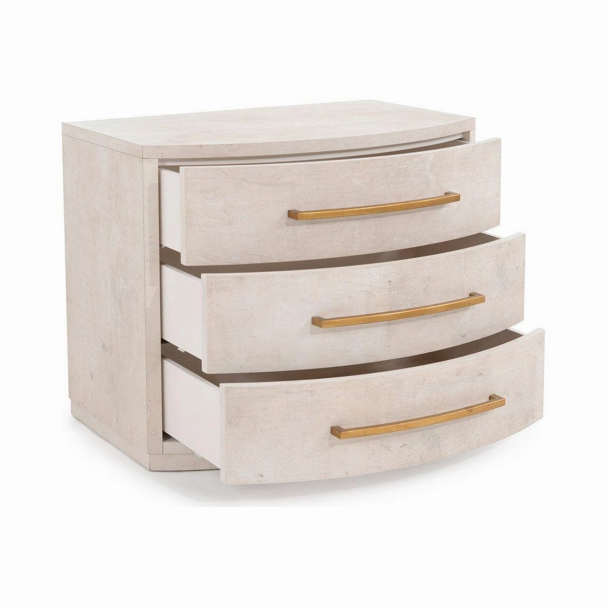 Alcott Three-Drawer Nightstand - Gray