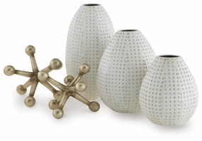 Azerton White / Gold Finish Accessory Set