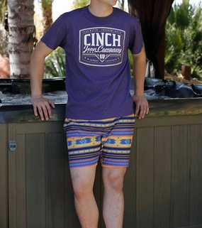 Aztec Print Swim Trunks In Multi