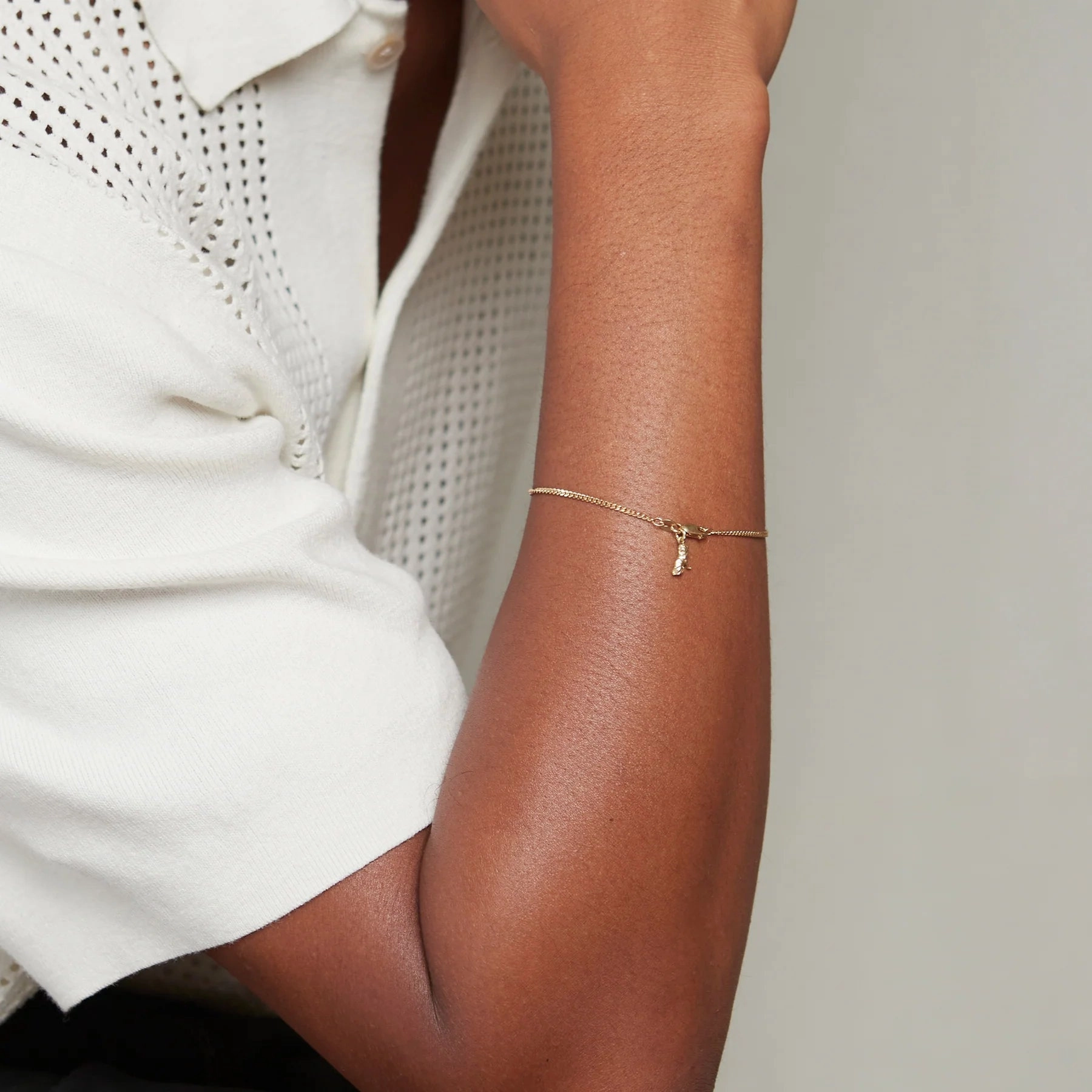 Baby Cuban Bracelet in Gold for Him