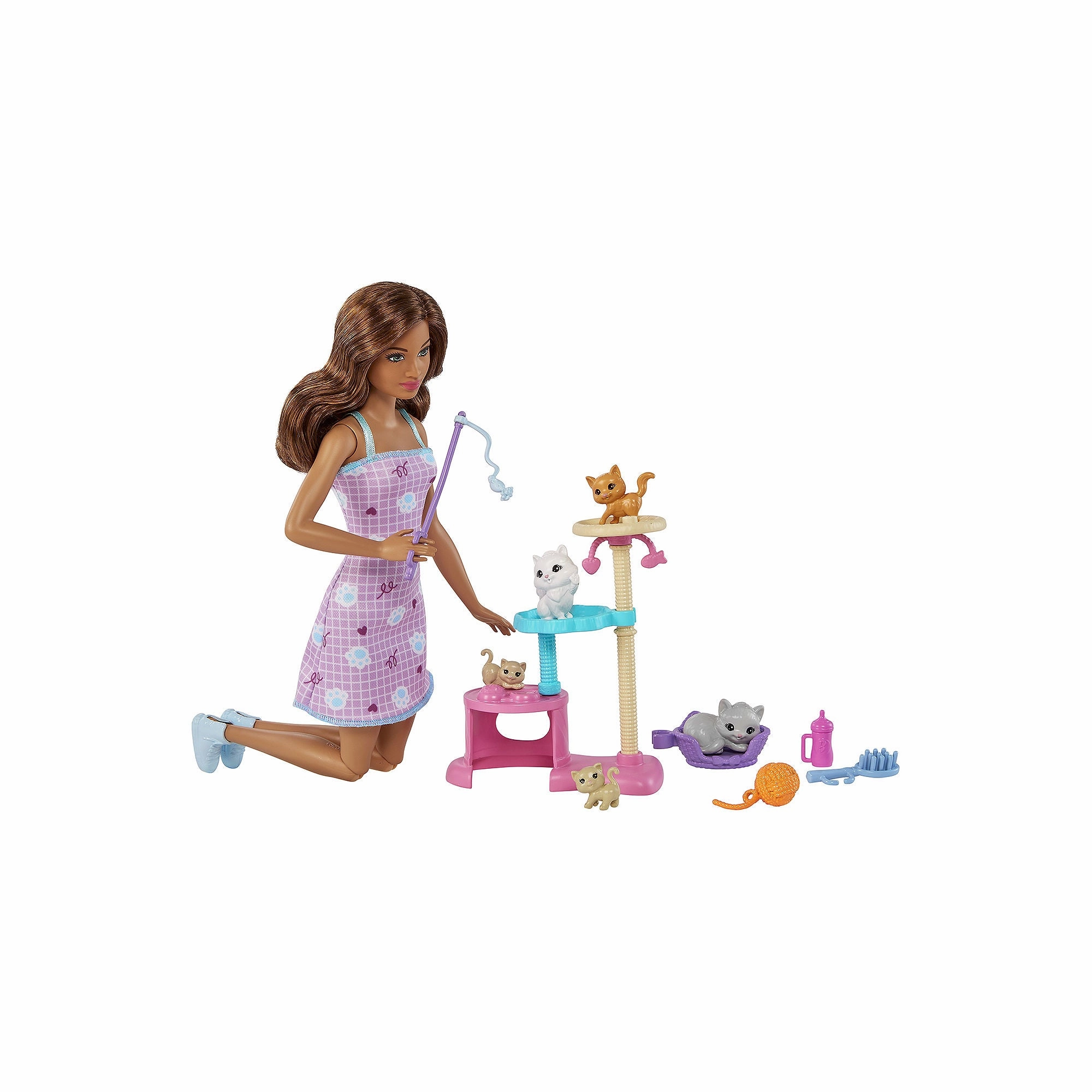 Barbie Kitty Condo Doll And Pets With Accessories, Toy For 3 Year Olds & Up