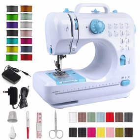 BCOOSS DGNFRJ Sewing Machine for Beginner Multi-Functional Portable Machine with 12 Built-in Stitches