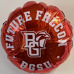 BGSU Future Falcon 18 Foil Round Balloon. Orange