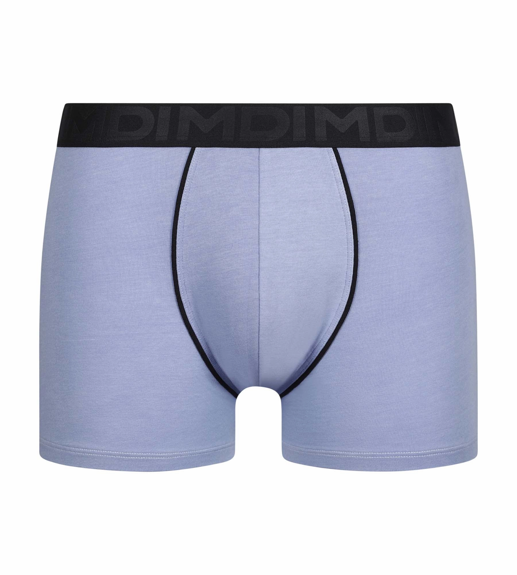 Boxer homme en coton modal à ceinture contrastée Bleu Dim Classic