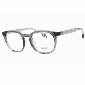 Burberry Men's Eyeglasses - Transparent Grey Plastic Cat Eye Frame | 0BE2370U 4021