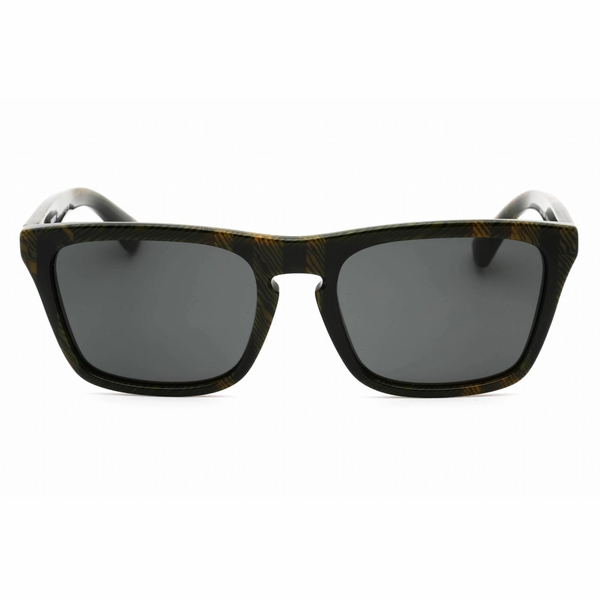 Burberry Men's Sunglasses - Check Green Plastic Full Rim Square Frame | 0BE4434 412587