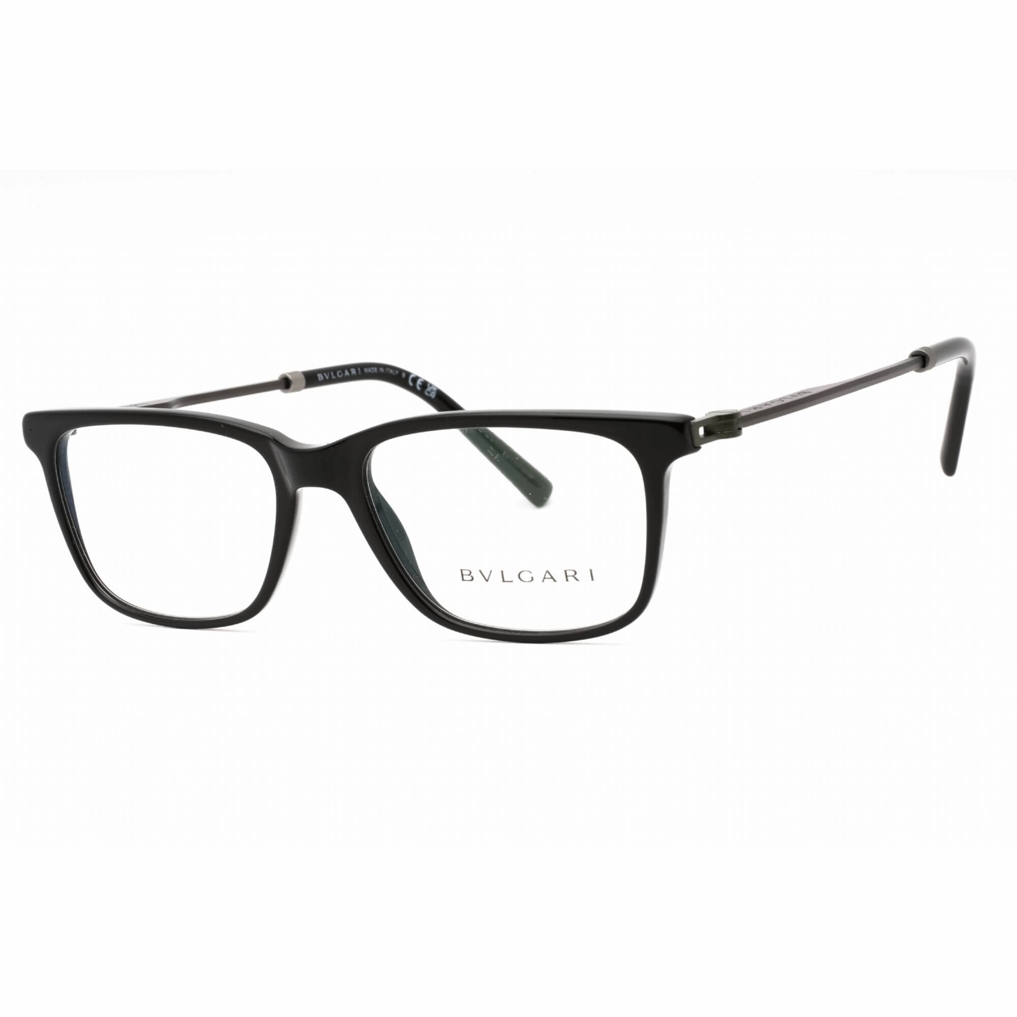 Bvlgari Men's Eyeglasses - Black Plastic Full Rim Rectangular Frame | 0BV3053 501