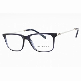 Bvlgari Men's Eyeglasses - Blue Plastic Full Rim Rectangular Frame | 0BV3053 5494