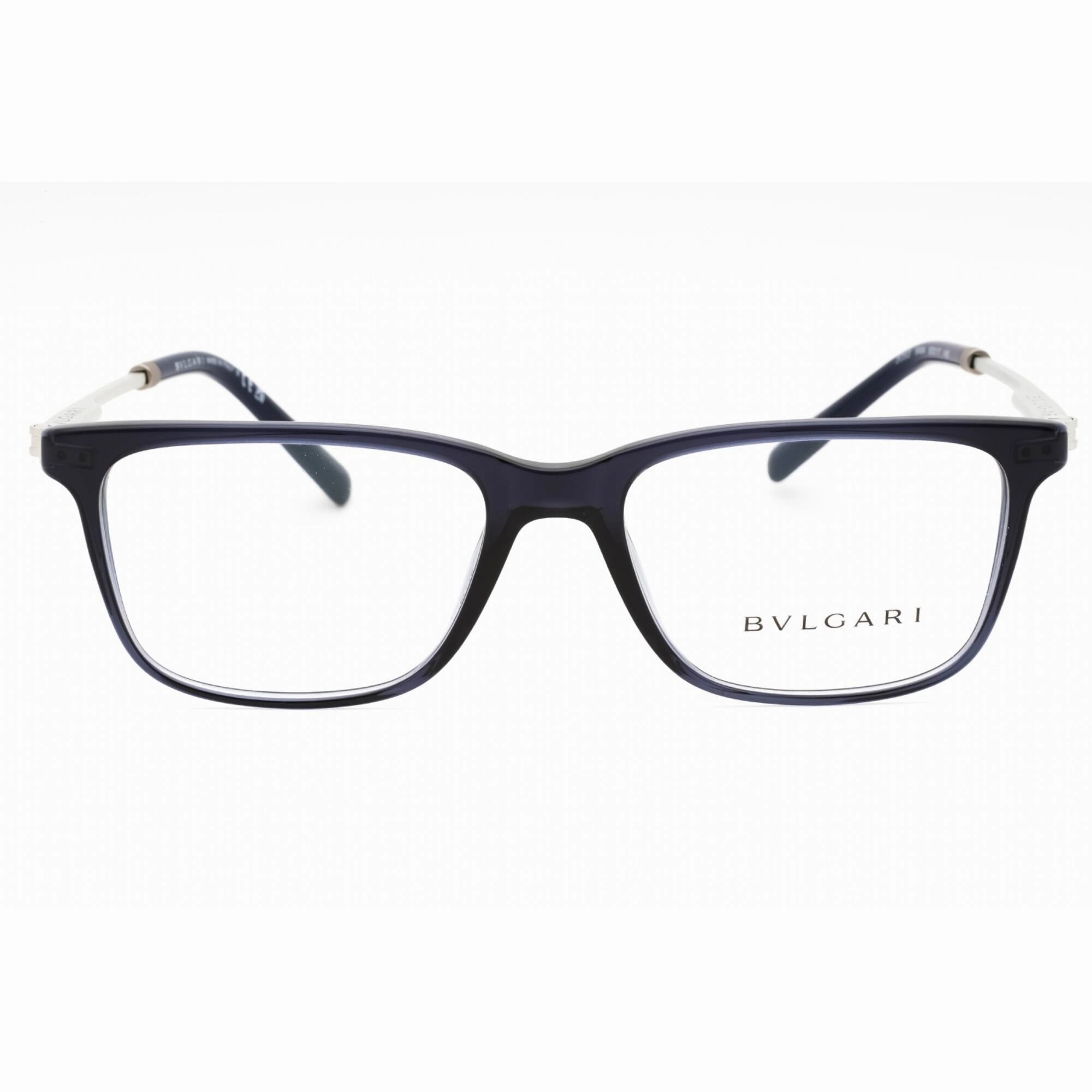 Bvlgari Men's Eyeglasses - Blue Plastic Full Rim Rectangular Frame | 0BV3053 5494