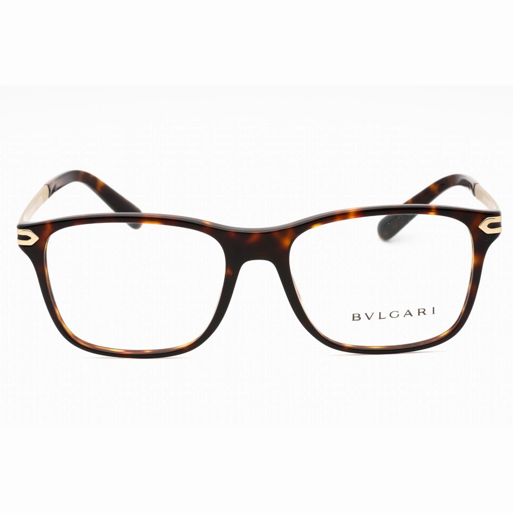 Bvlgari Men's Eyeglasses - Havana Plastic Full Rim Rectangular Frame | 0BV3049 504