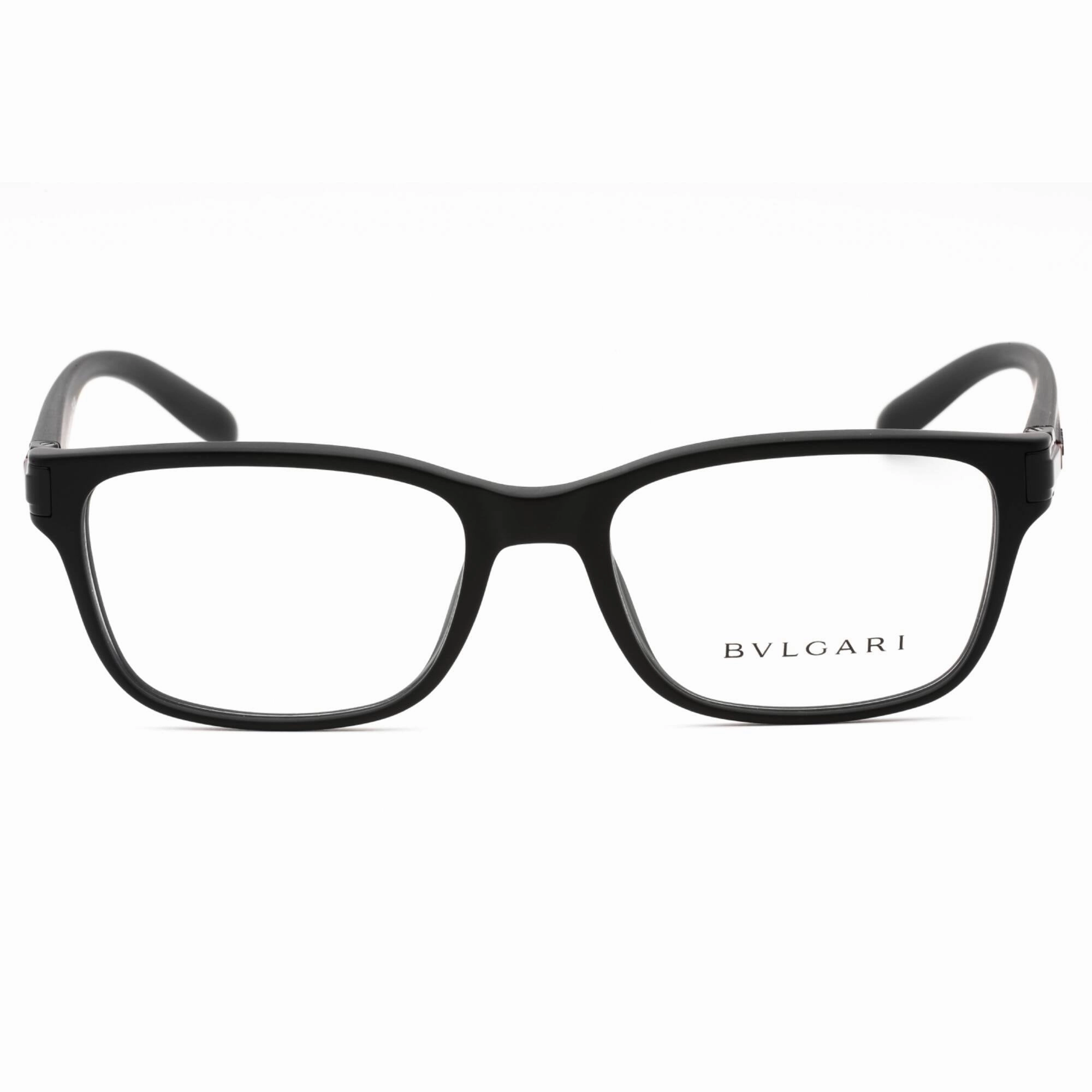 Bvlgari Men's Eyeglasses - Matte Black Plastic Full Rim Rectangular | 0BV3051 5313