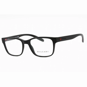 Bvlgari Men's Eyeglasses - Matte Black Plastic Full Rim Rectangular | 0BV3051 5313