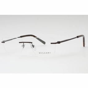 Bvlgari Men's Eyeglasses - Matte Brown Rimless Rectangular 57mm Frame | 0BV1122 2073