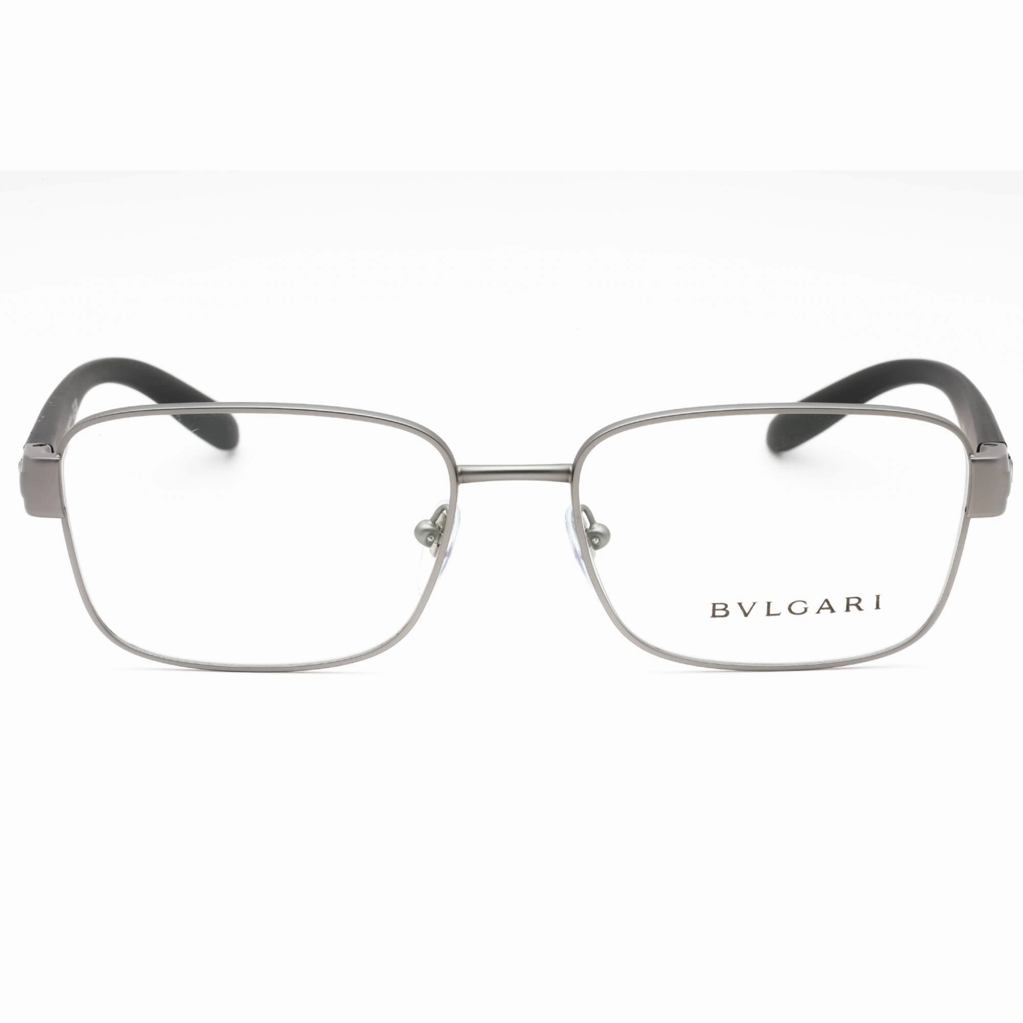 Bvlgari Men's Eyeglasses - Matte Gunmetal Full Rim Rectangular Frame | 0BV1113 195