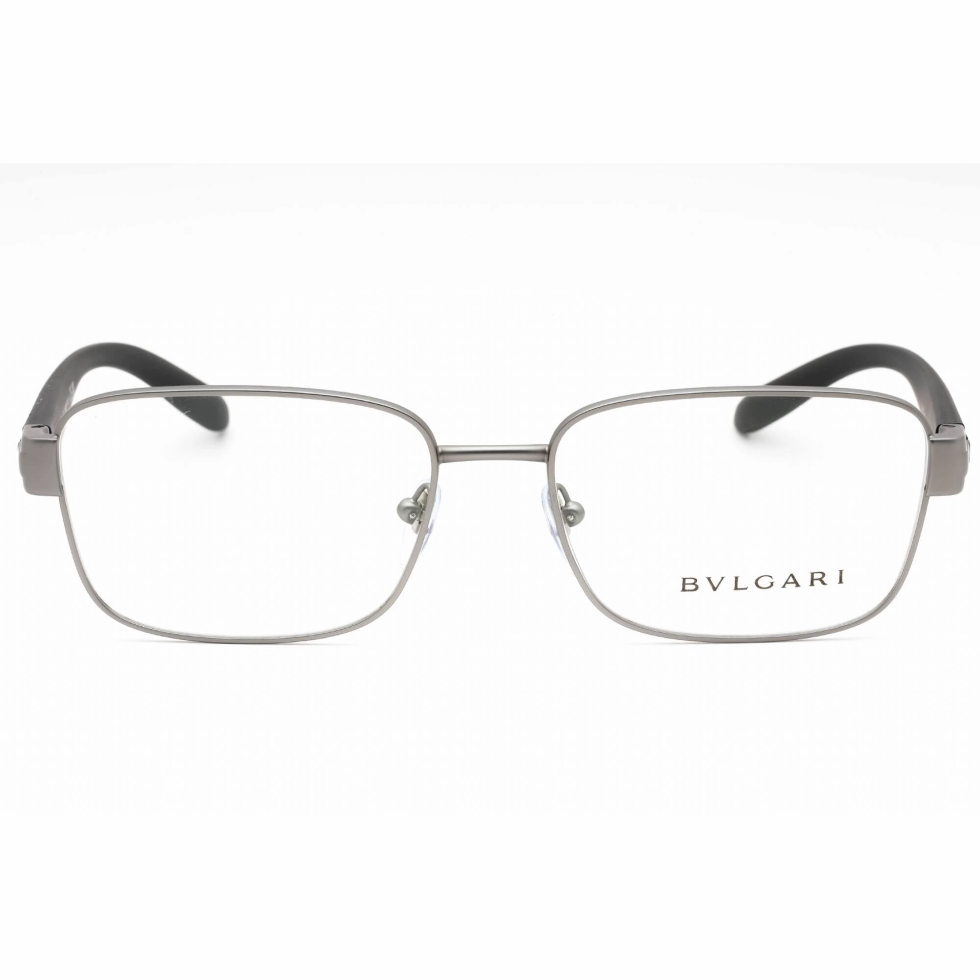 Bvlgari Men's Eyeglasses - Matte Gunmetal Full Rim Rectangular Frame | 0BV1113 195