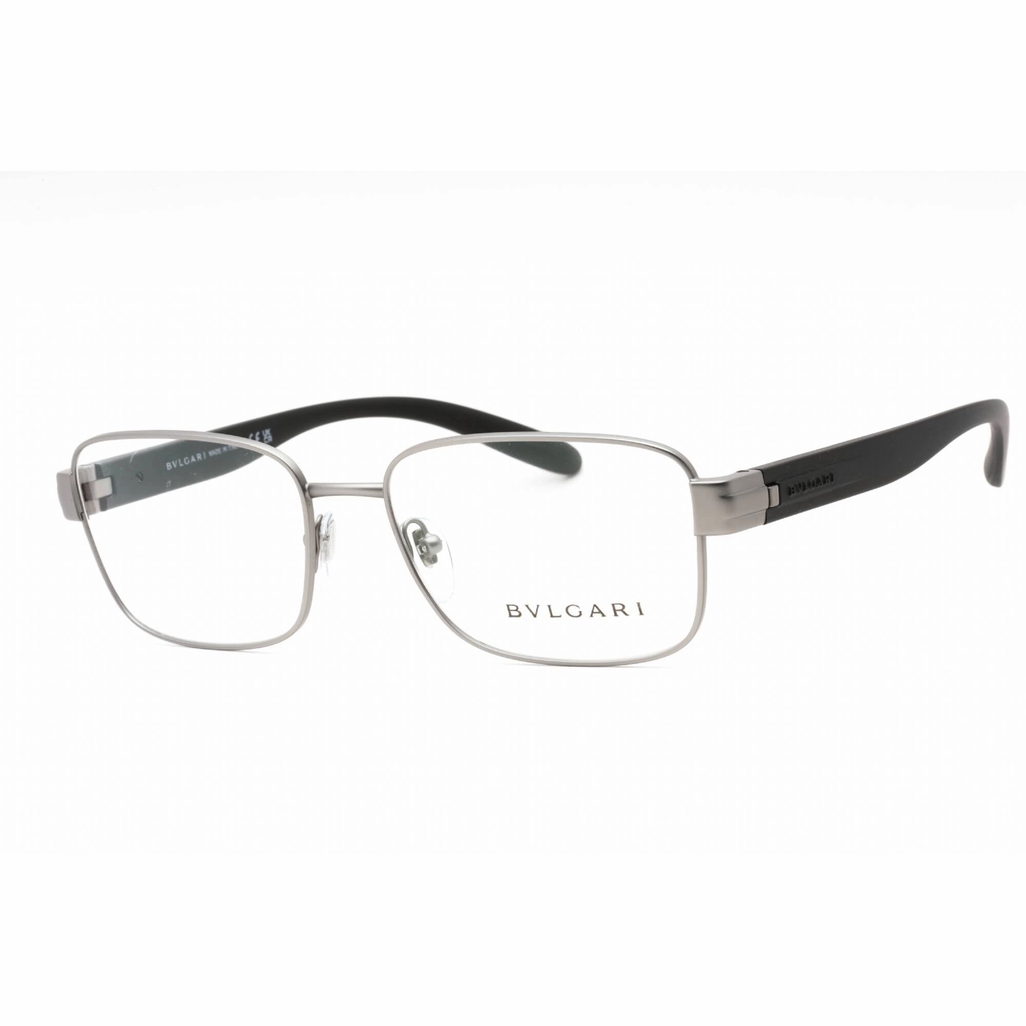 Bvlgari Men's Eyeglasses - Matte Gunmetal Full Rim Rectangular Frame | 0BV1113 195
